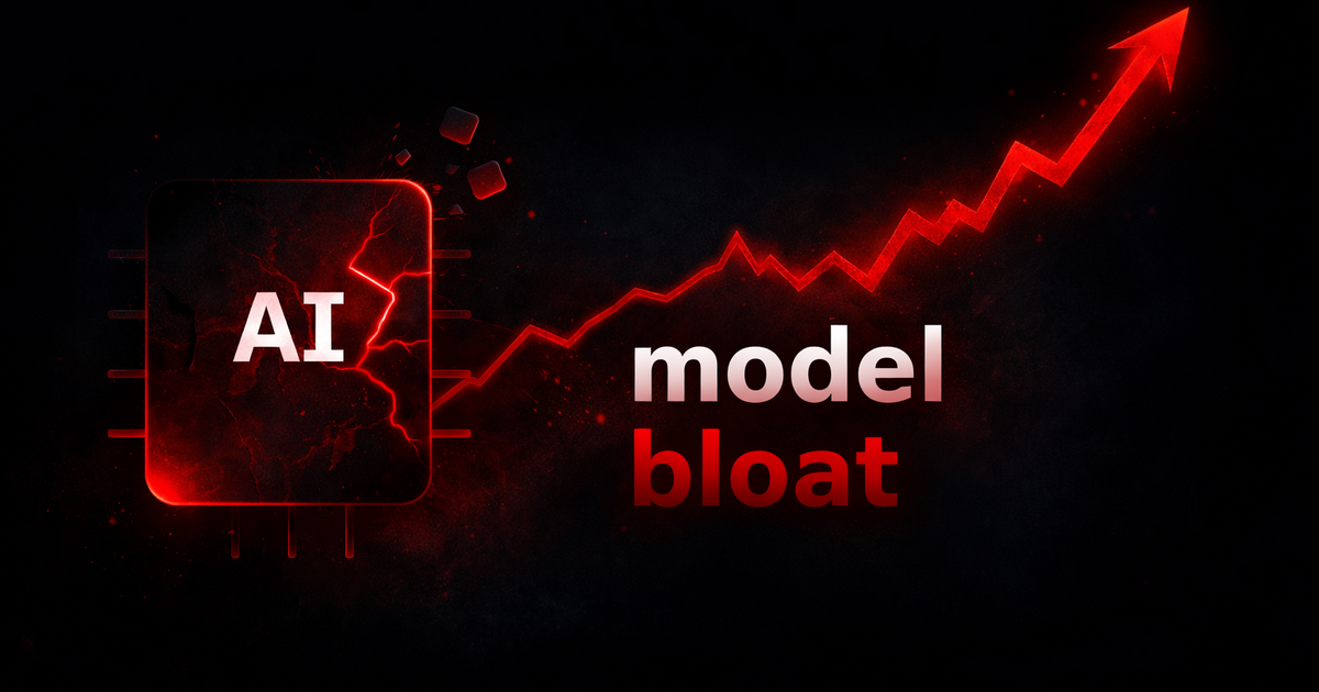 model bloat — an AI chip cracking under its own weight